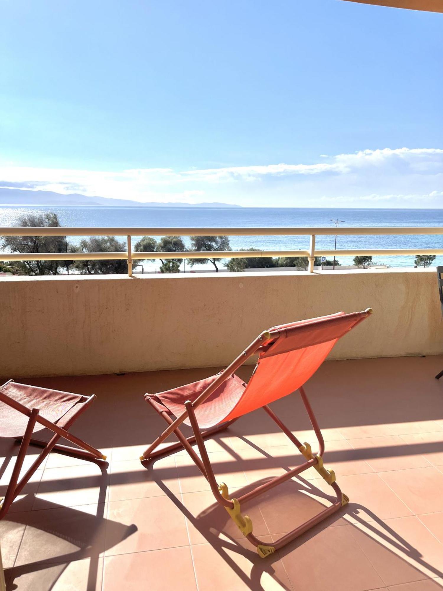 Aria Marina Duplex Vue Mer Route Des Sanguinaires, Plage A 50M, Parking Gratuit, 4 Pers 아작시오 외부 사진